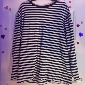Striped Shirt Oversized Divided